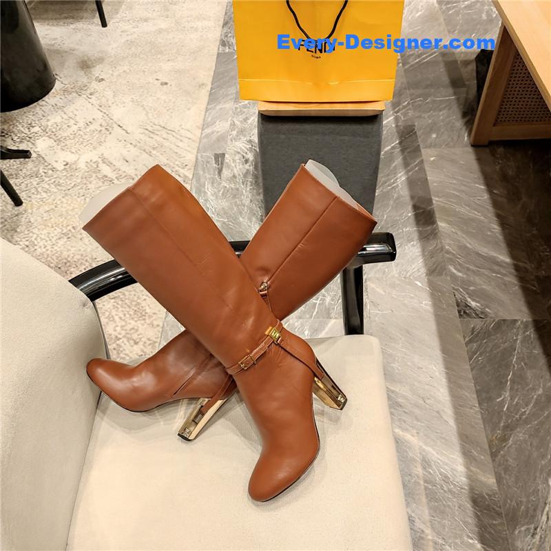 F**di electroplated high heel boots