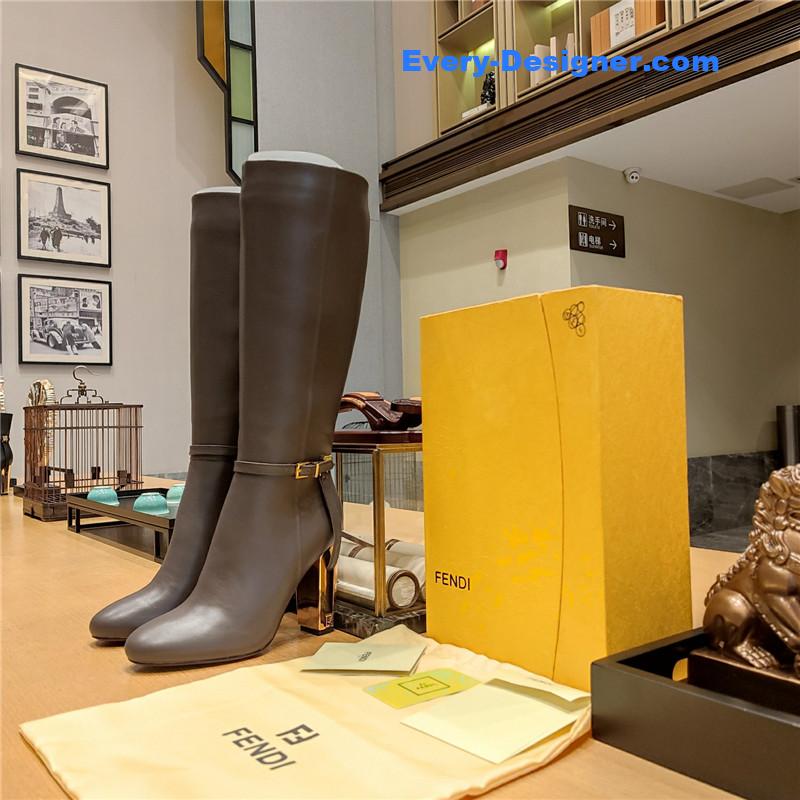 F**di electroplated high heel boots