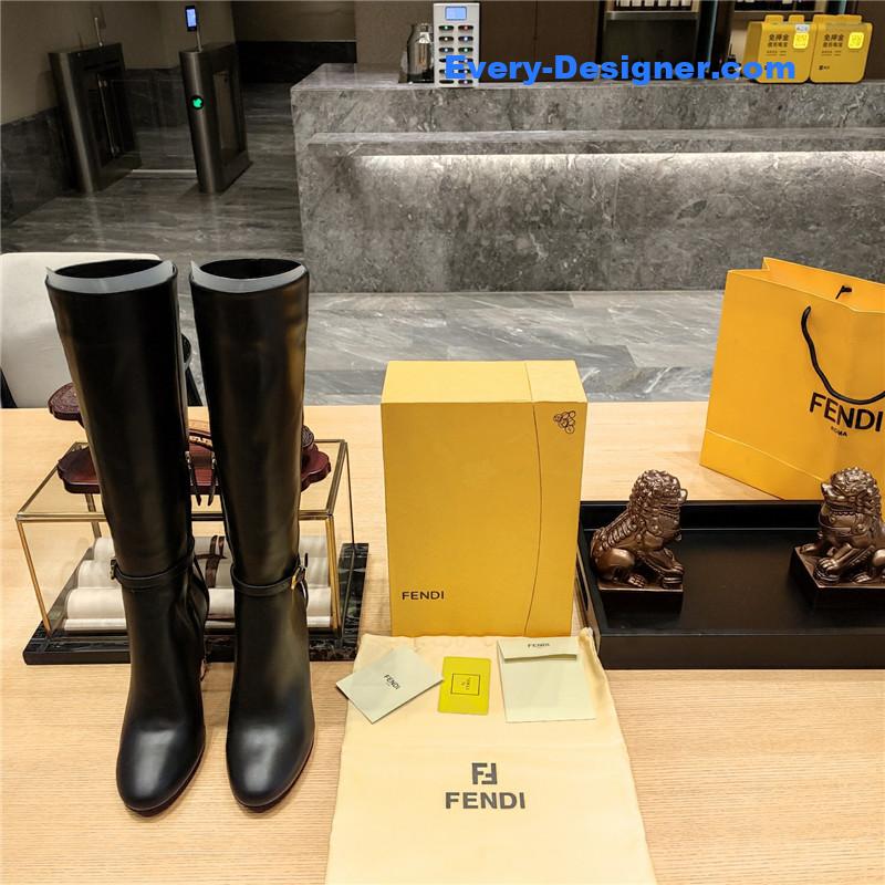 F**di electroplated high heel boots