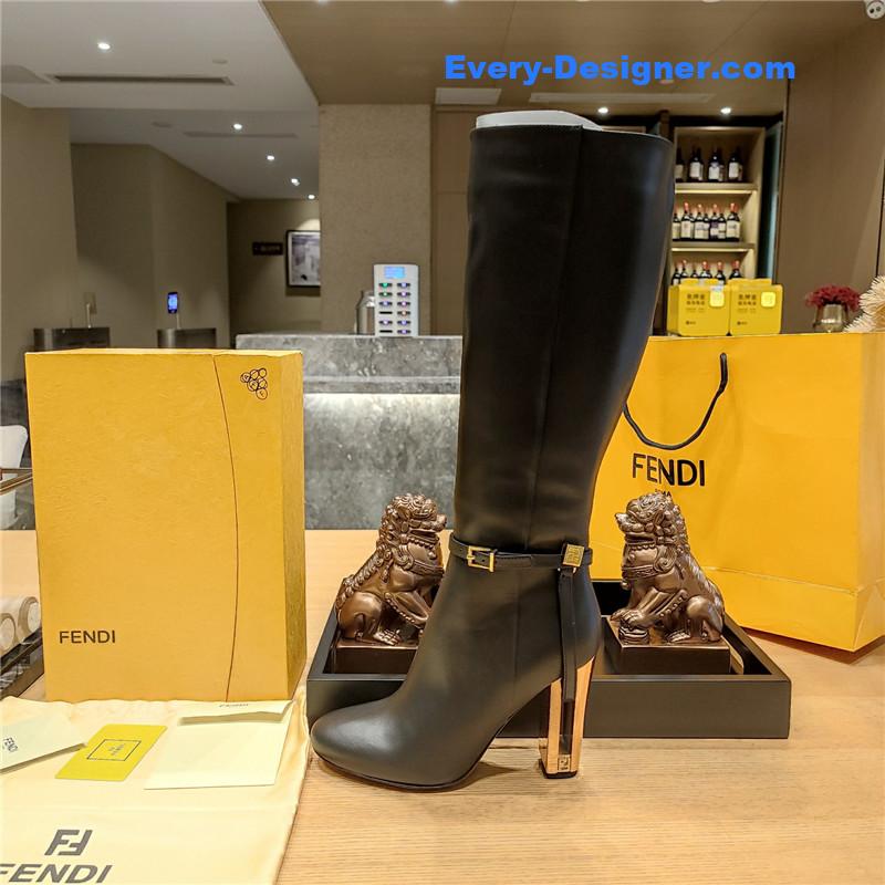 F**di electroplated high heel boots