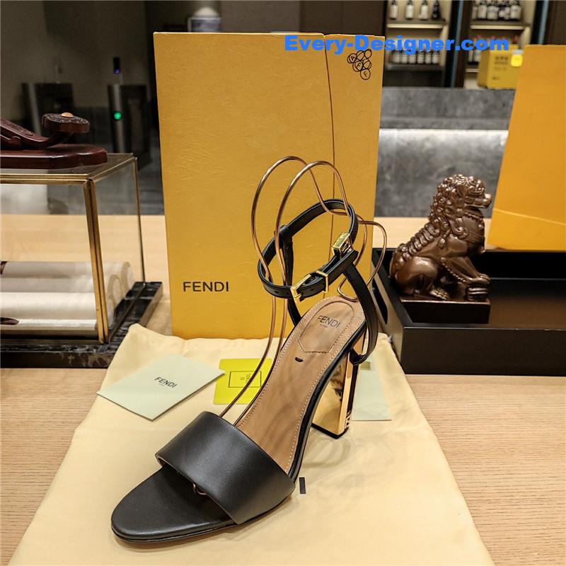 F**di electroplated high heel sandals