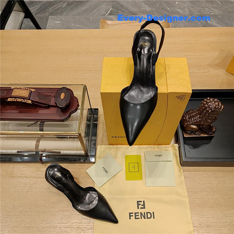 F**di back strap toe high heels