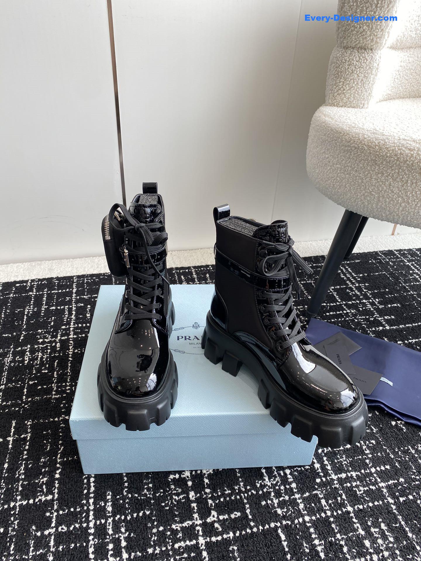 Pra*a purse decoration strap new ankle boots