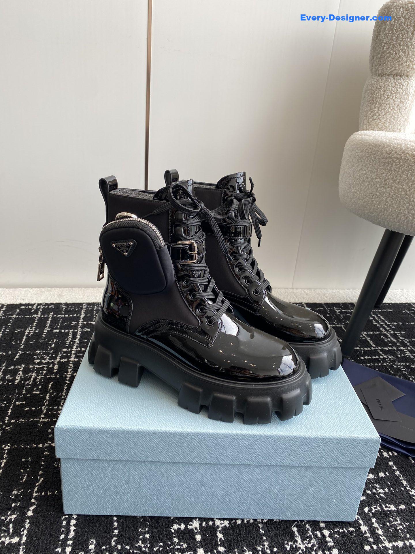 Pra*a purse decoration strap new ankle boots