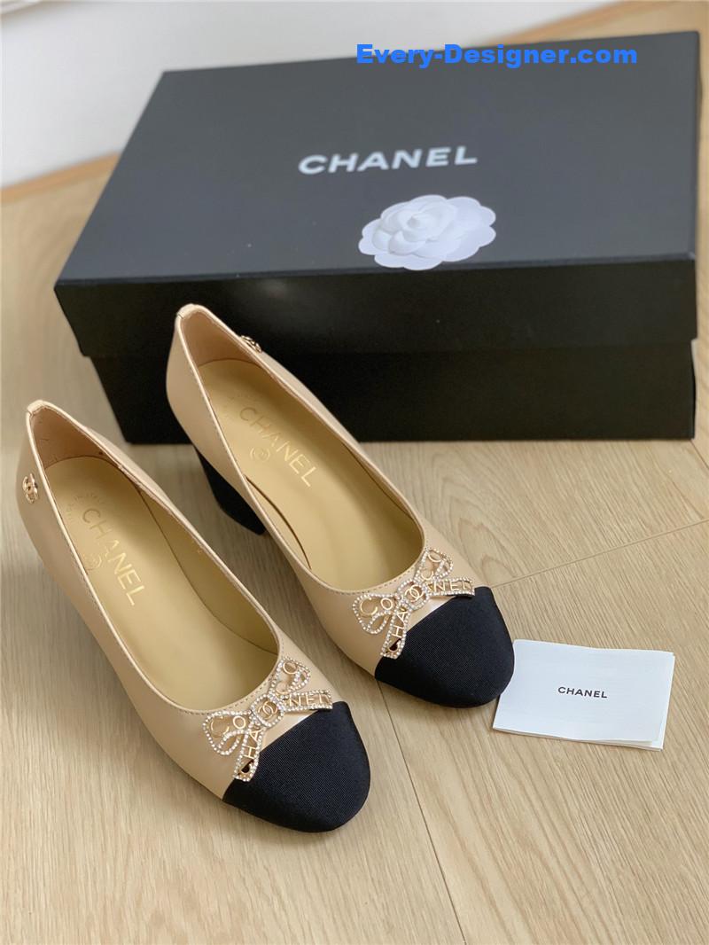 cc double c butterfly D1am0nd buckle shoes