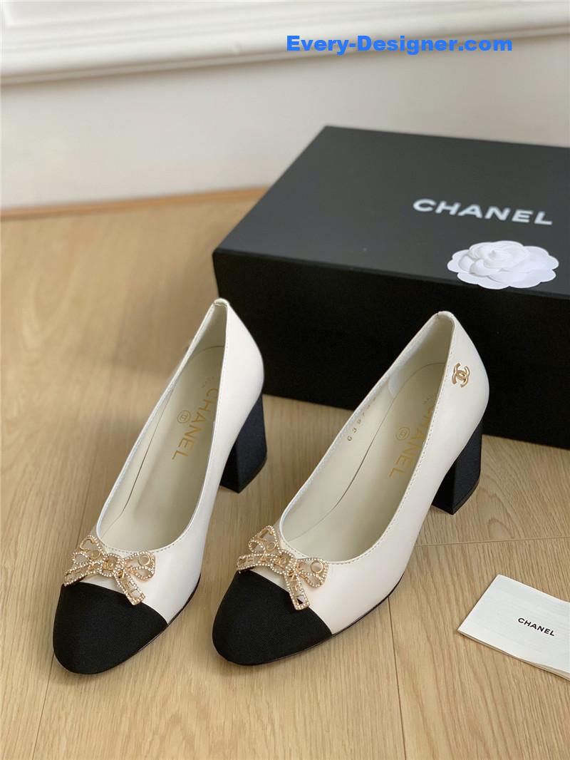 cc double c butterfly D1am0nd buckle shoes
