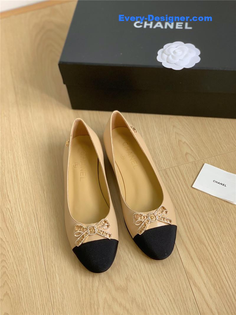 cc double c butterfly D1am0nd buckle shoes