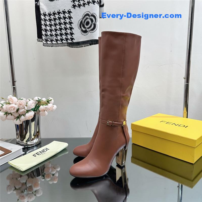 F**di hollow chunky heel ankle boots