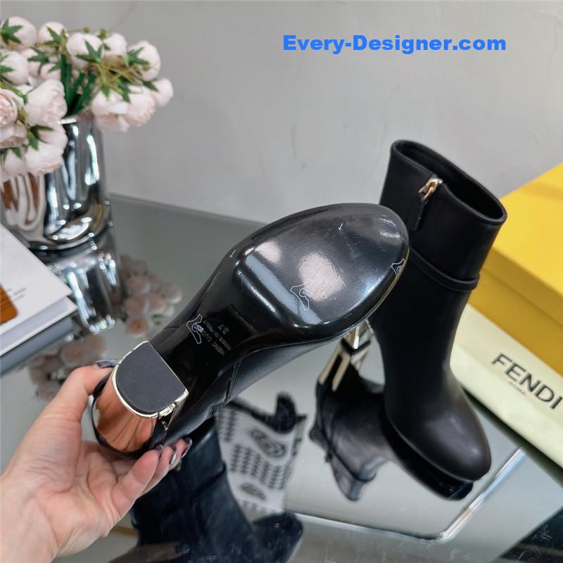 F**di hollow chunky heel ankle boots