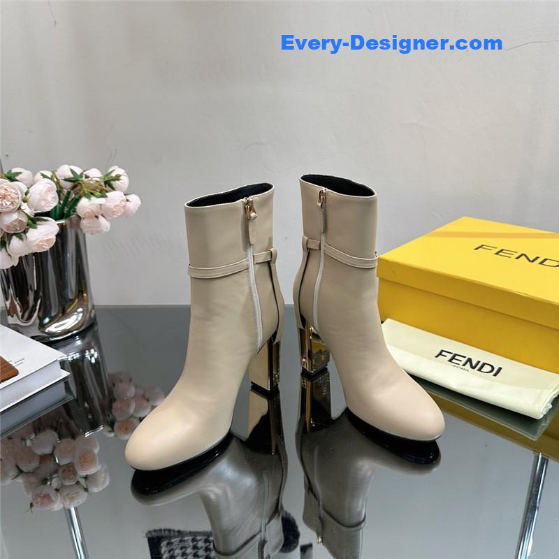 F**di hollow chunky heel ankle boots