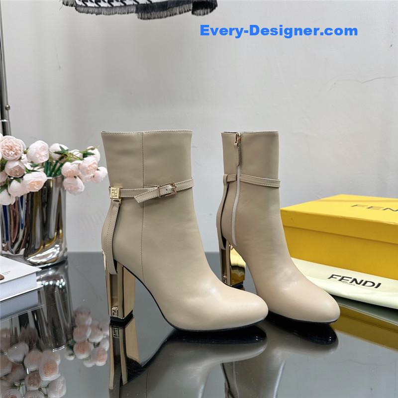 F**di hollow chunky heel ankle boots