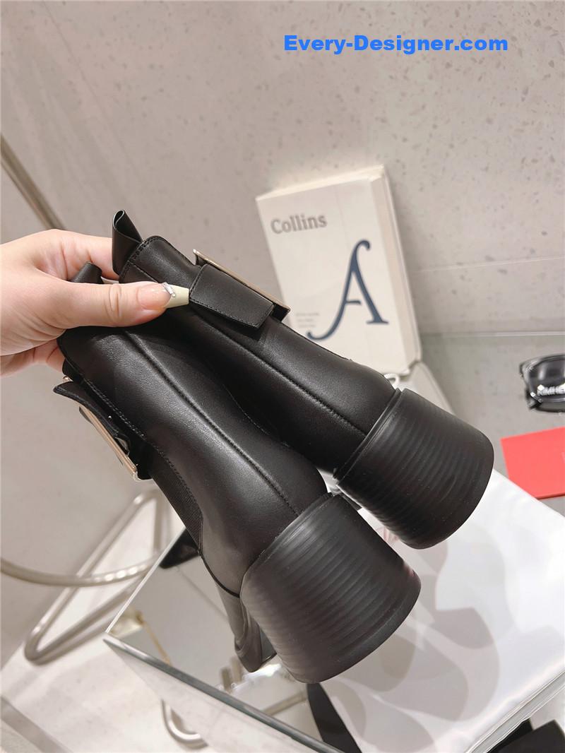 roger u1u1er square buckle ankle boots