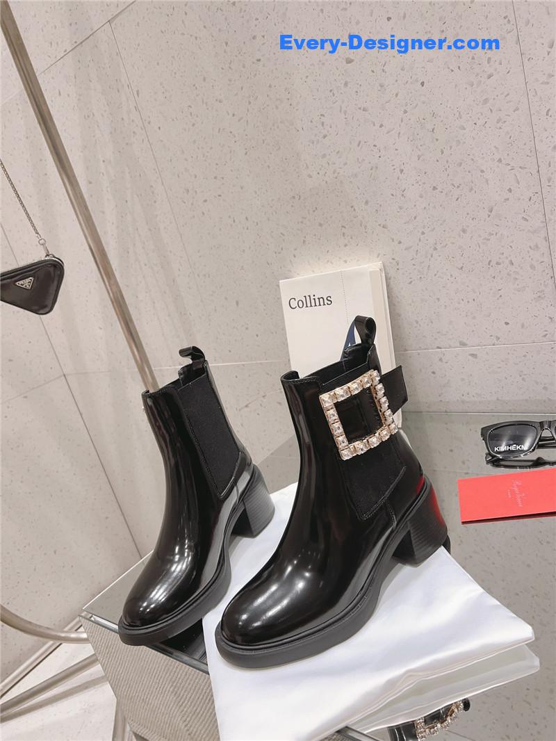 roger u1u1er square buckle ankle boots