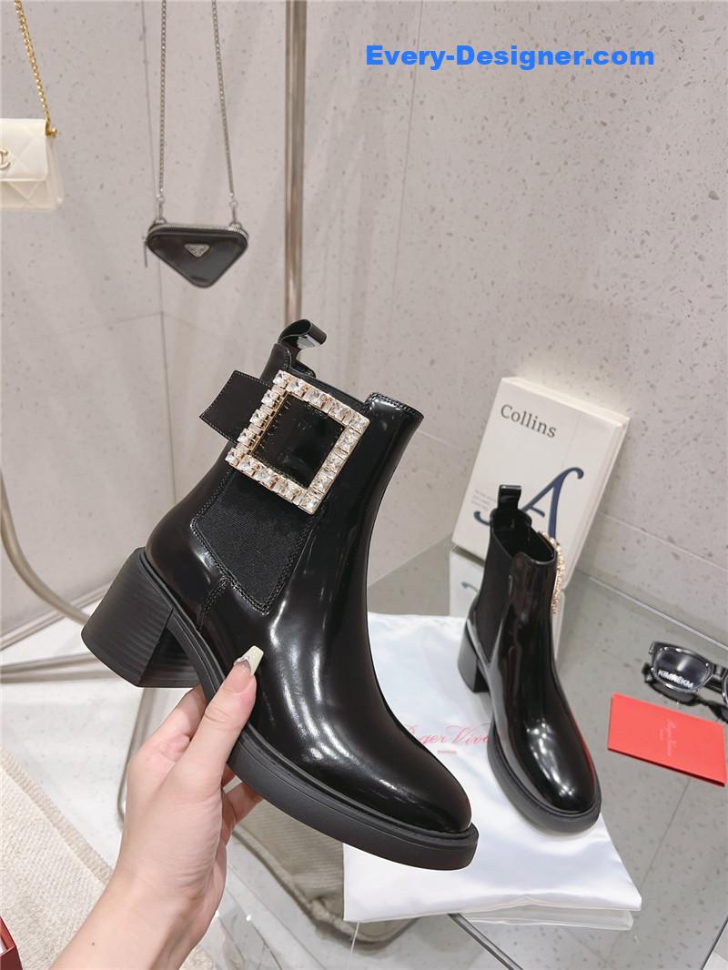 roger u1u1er square buckle ankle boots