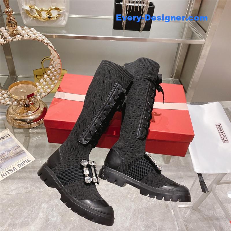 roger u1u1er new boots knit boots sports high boots