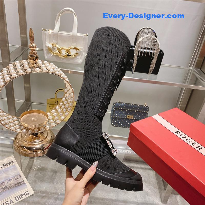 roger u1u1er new boots knit boots sports high boots