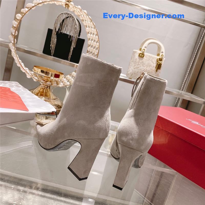 roger u1u1er metal square buckle ankle boots