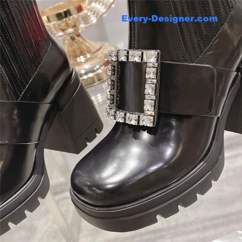 roger u1u1er autumn and winter new high-heeled ankle boots