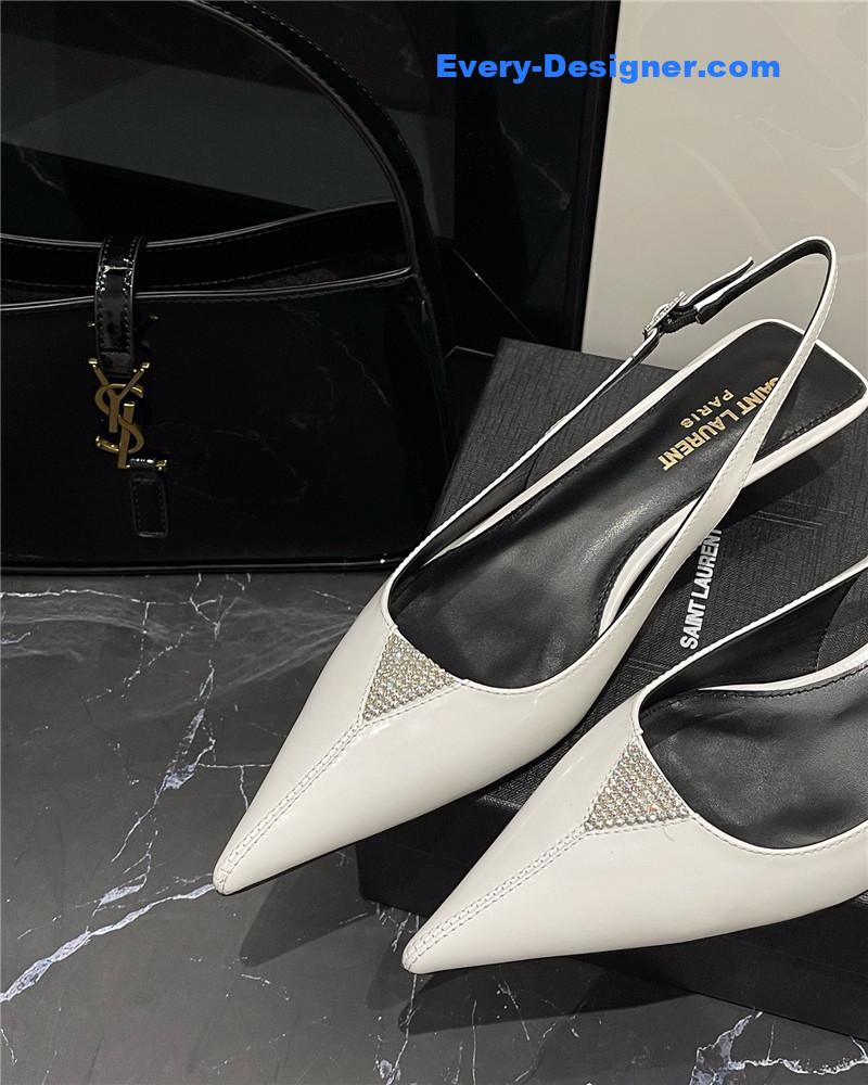 Y51 new pointed rhinestone small high heels