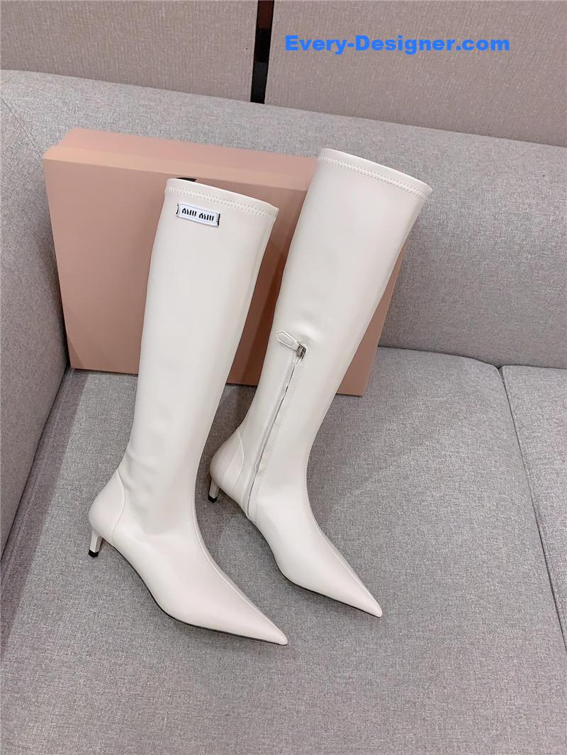 M1um1u new pointed toe high heel elastic sock boots