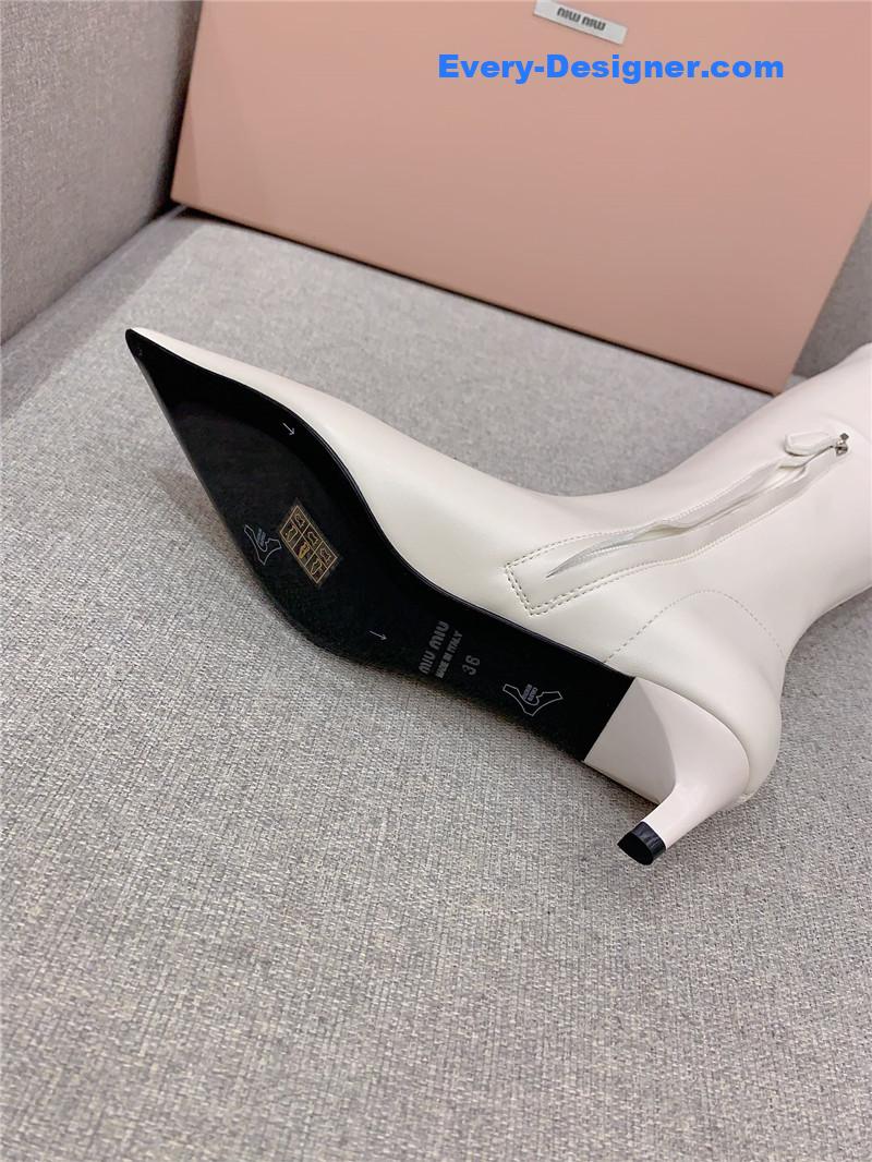 M1um1u new pointed toe high heel elastic sock boots