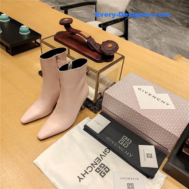 Givenchy G heel small square toe short boots