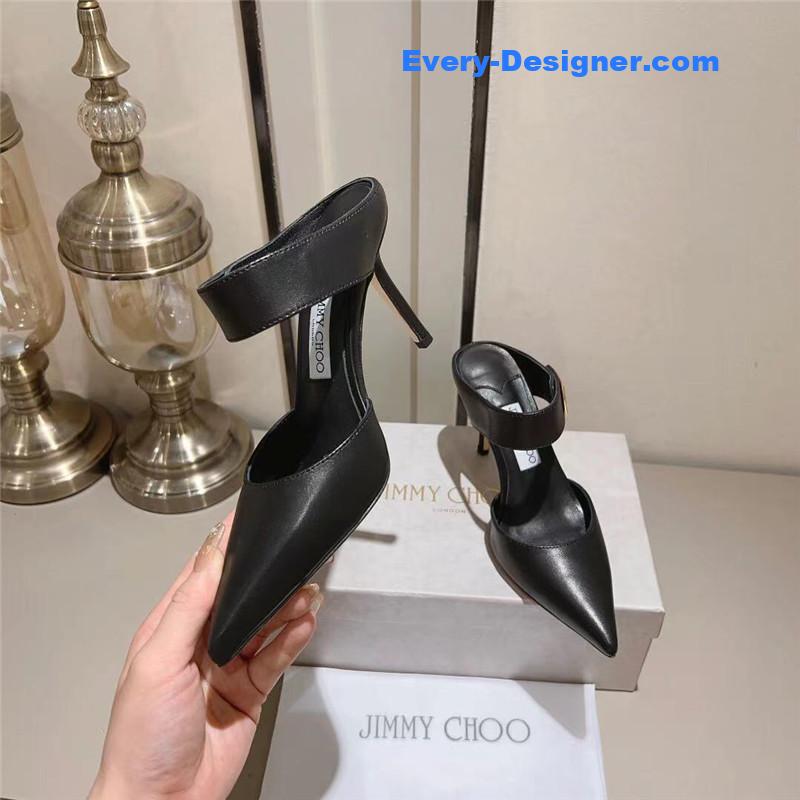 J1m*y Ch00 metal buckle half slippers for women