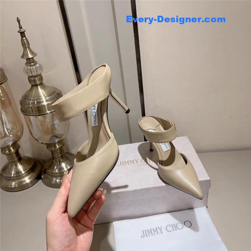 J1m*y Ch00 metal buckle half slippers for women