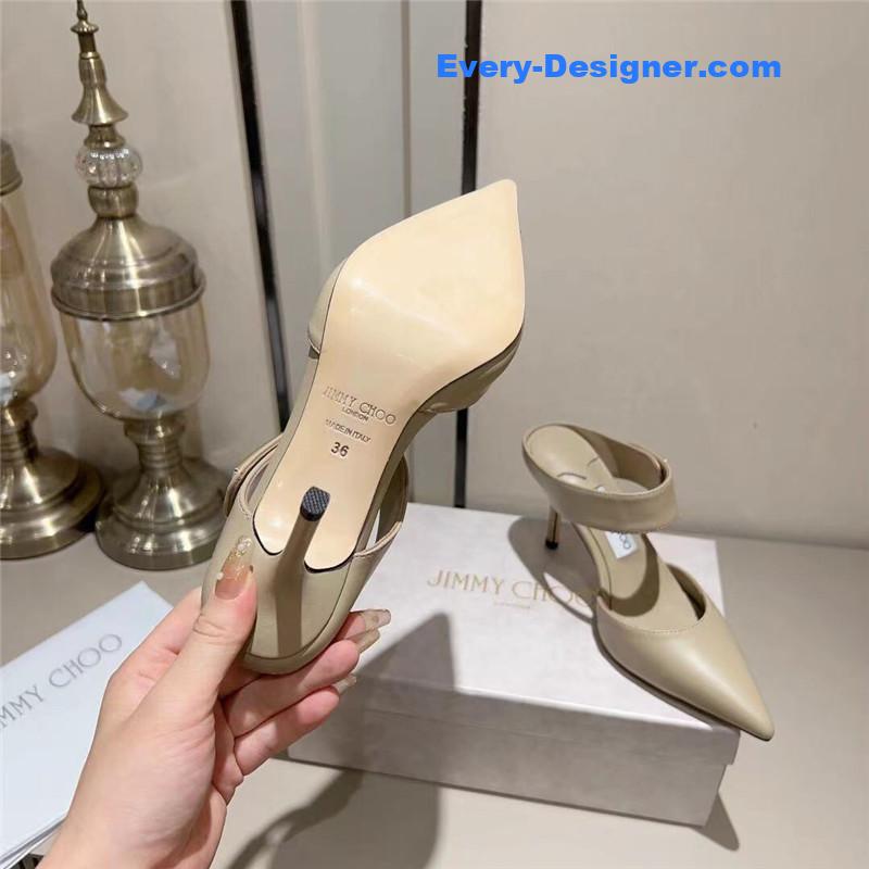 J1m*y Ch00 metal buckle half slippers for women