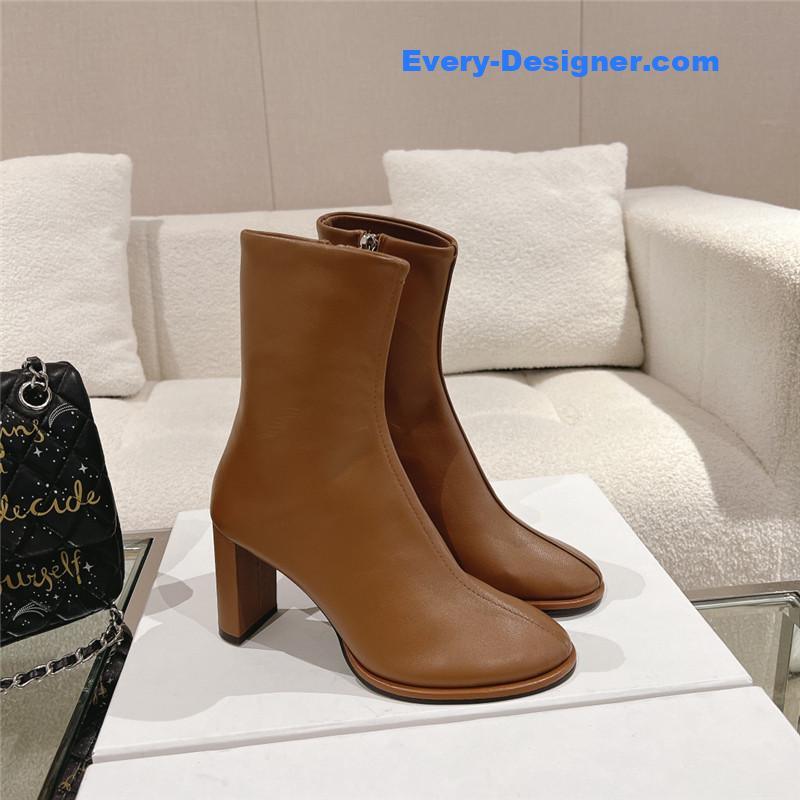 The R0w new autumn and winter side pull high heel boots