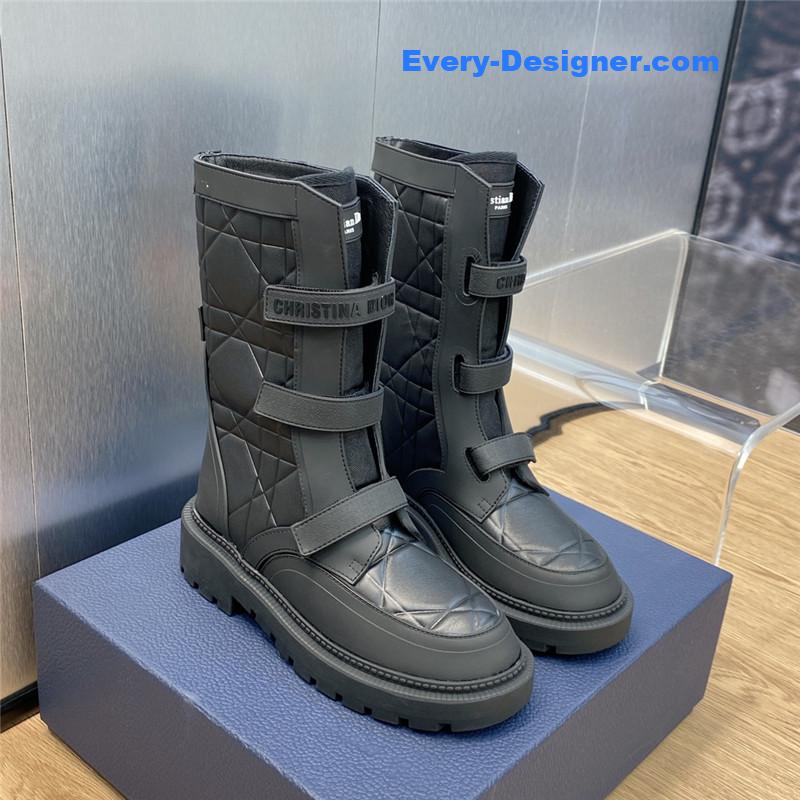 D10r low heel round toe lace up knight boots