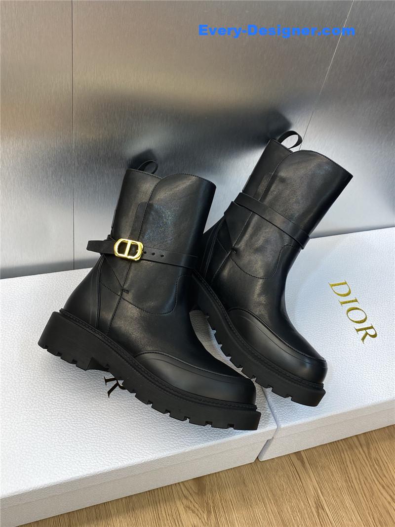D10r cd letter logo hardware buckle motorcycle boots