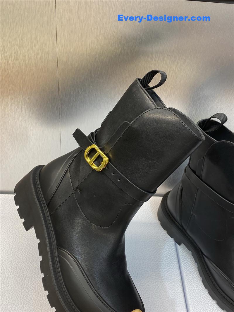 D10r cd letter logo hardware buckle motorcycle boots