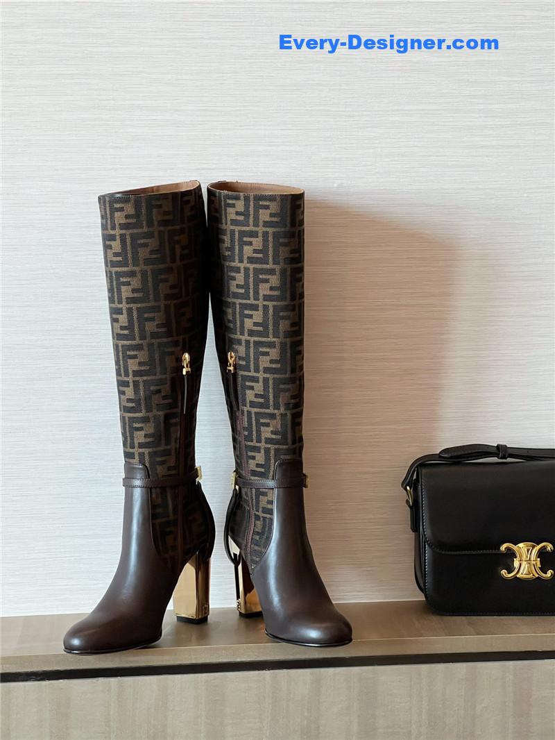 F**di autumn and winter delfina original calfskin high boots