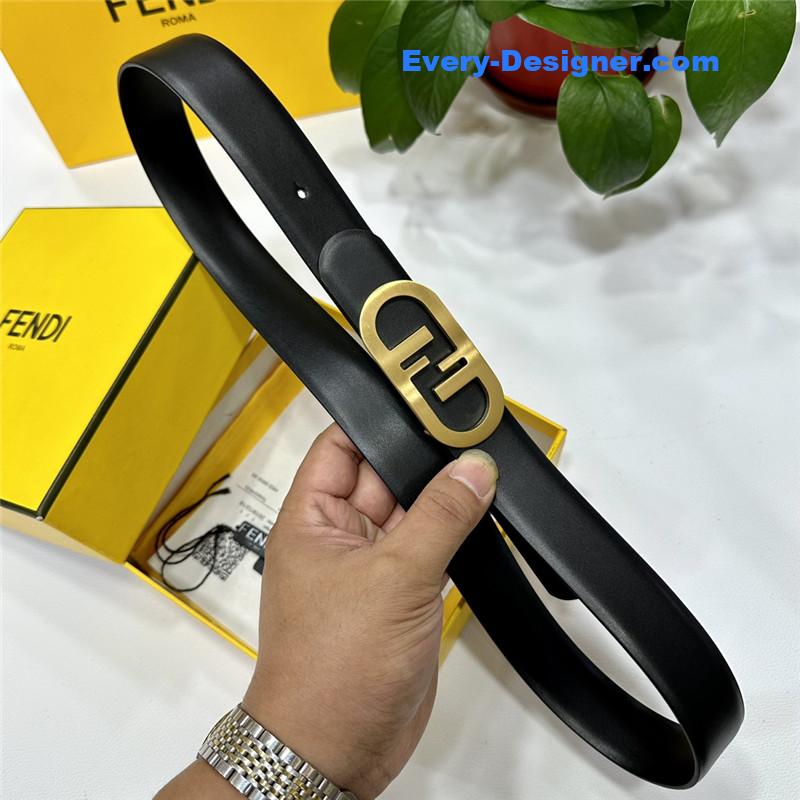 F**di classic f copper buckle belt