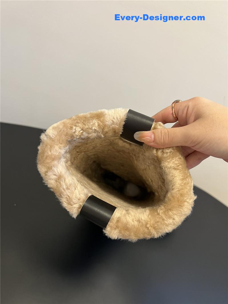 M1um1u thick-soled straight sleeve plus fleece boots