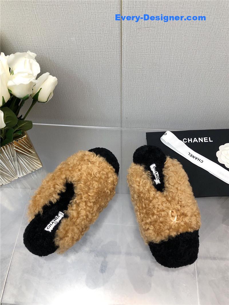 CC furry slippers