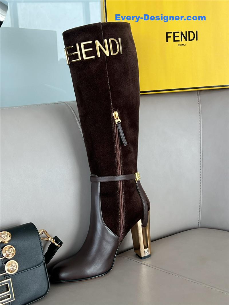 F**di autumn and winter delfina original calfskin high boots