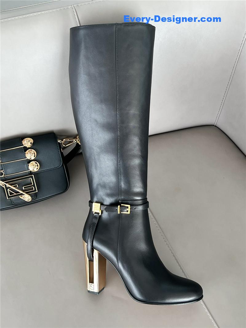 F**di autumn and winter delfina original calfskin high boots