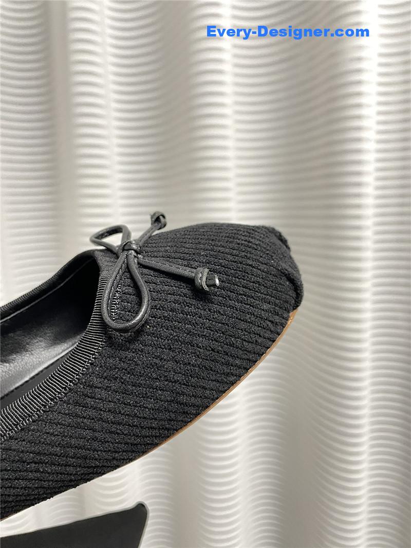 M1um1u women’s bow embellished original fabric ballet flats