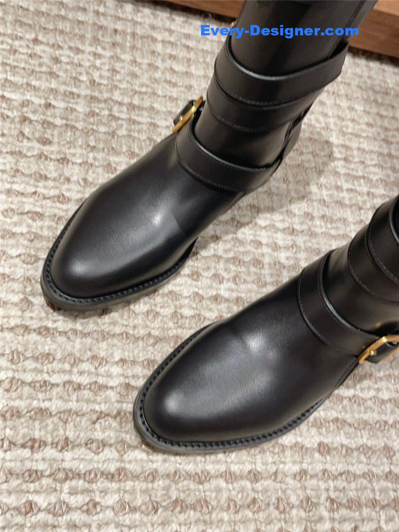 Ce1i*e arc de triomphe thick-soled motorcycle boots