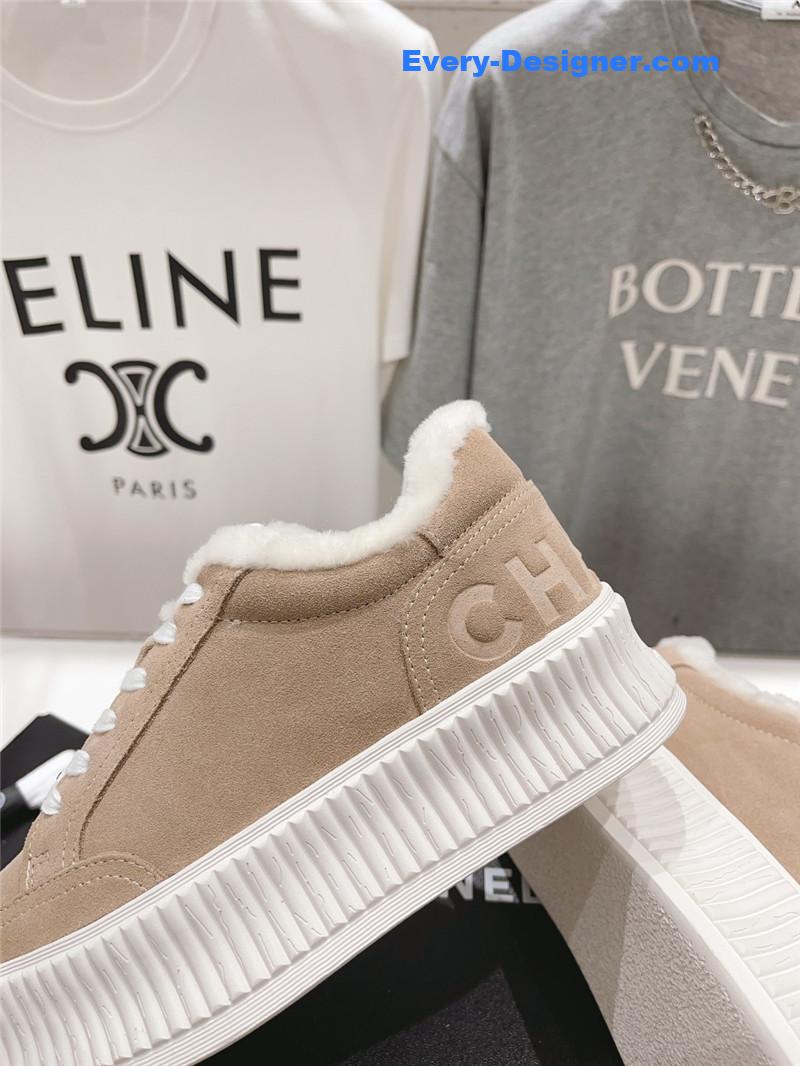 Ch**el panda colorblock thick-soled biscuit shoes