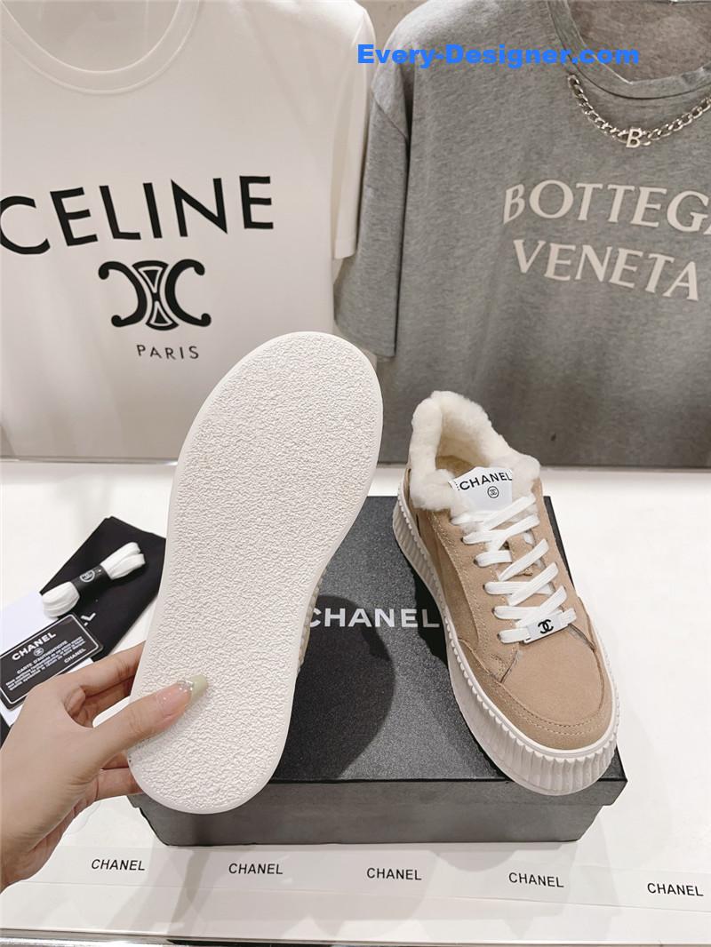 Ch**el panda colorblock thick-soled biscuit shoes