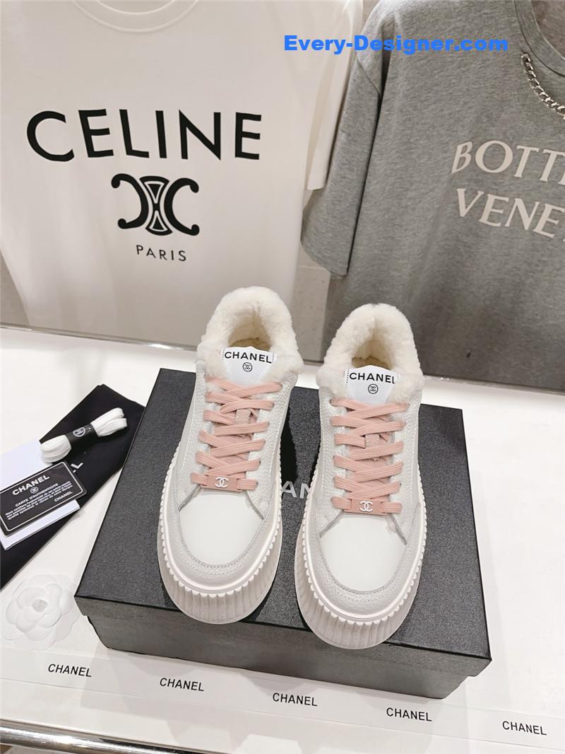 Ch**el panda colorblock thick-soled biscuit shoes
