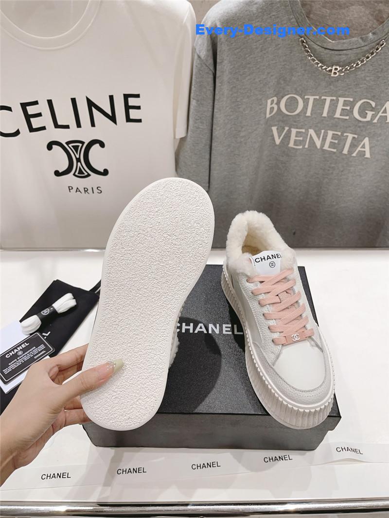 Ch**el panda colorblock thick-soled biscuit shoes