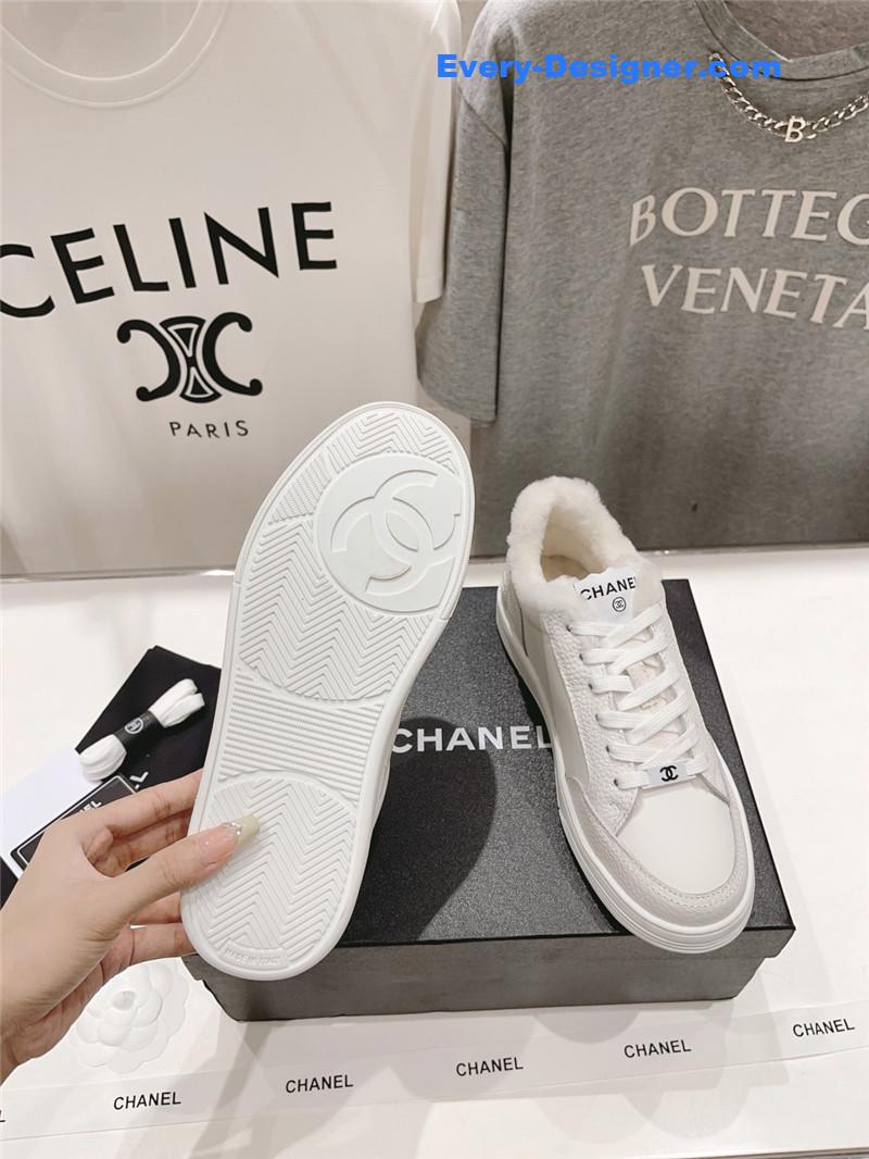 Ch**el panda colorblock thick-soled biscuit shoes