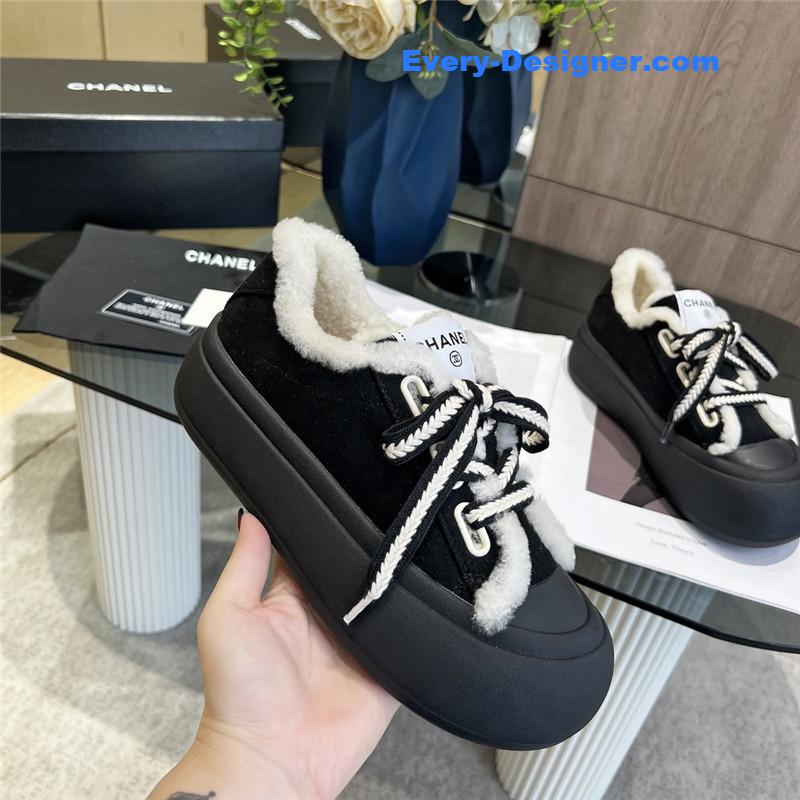 Ch**el new low top thick lace bread shoes