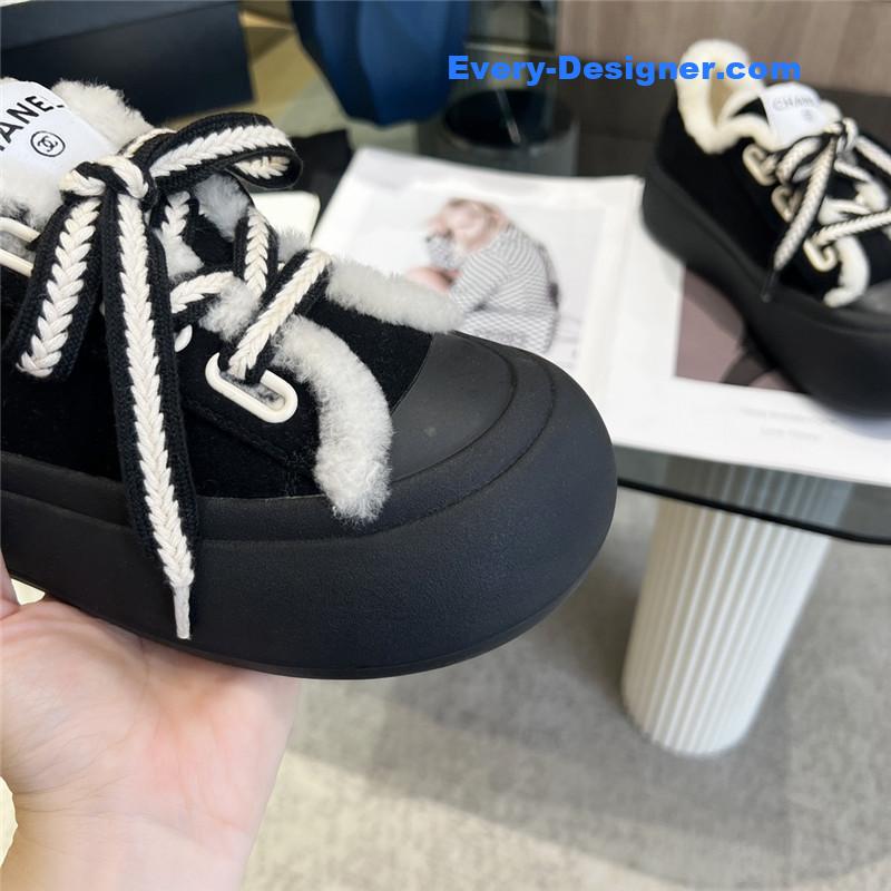 Ch**el new low top thick lace bread shoes