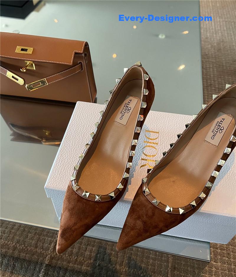 Va1e*ntin0 autumn and winter rivet elegant high heels