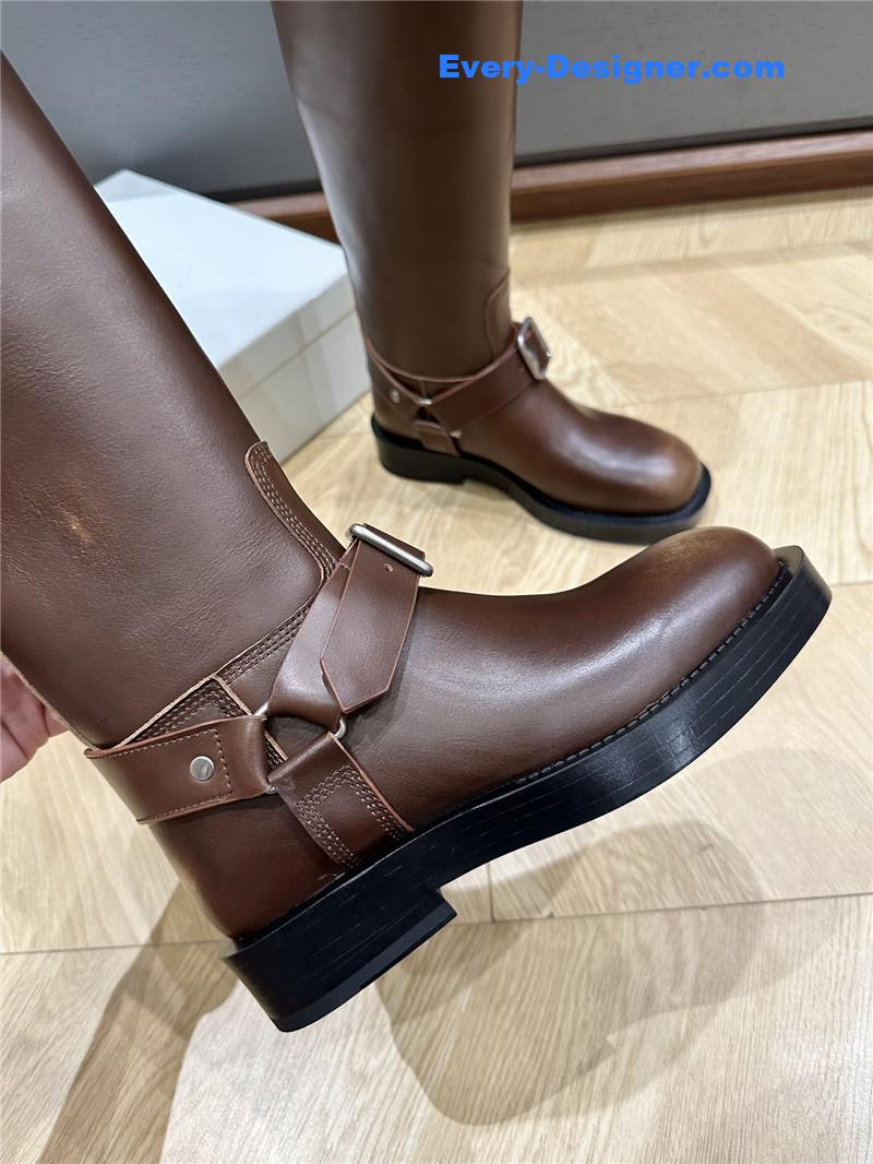 Bv*b*rry leather saddle high boots